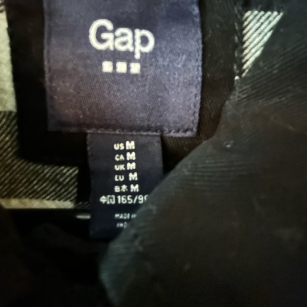 ✅ GAP Classic Black Jacket twill Utility, Size Medium - Picture 8 of 9